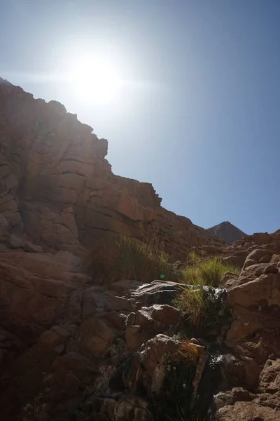 Sun Mountains Malakot Mountain Oasis Wadi Gnai Dahab South Sinai — Stock Photo, Image