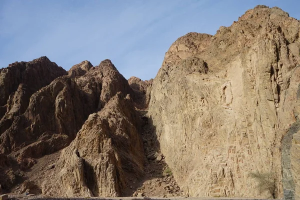 Estrutura Geológica Das Montanhas Malakot Montanha Oásis Local Turístico Dahab — Fotografia de Stock
