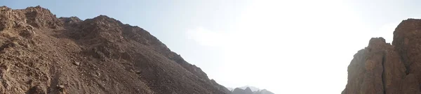 Фотопанорама Великолепный Пейзаж Туристическом Маршруте Живописном Месте Горы Малакот Дахаб — стоковое фото