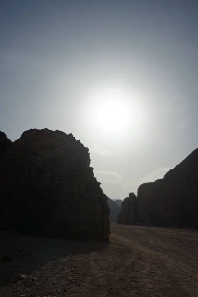 Sun Magnificent Mountain Landscape Vicinity Malakot Mountain Oasis Tourist Route — Stock Photo, Image