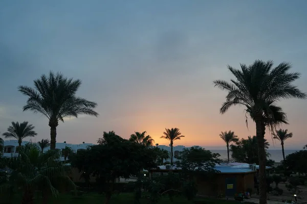 Napkelte Aqaba Öböl Happy Life Village Felett Dahab Dél Sínai — Stock Fotó
