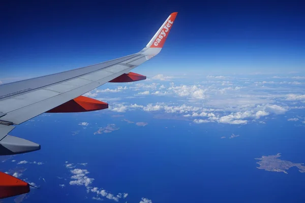 Pohled Středozemní Moře Ostrovy Letu Letadla Berlína Německa Sharm Sheikh — Stock fotografie