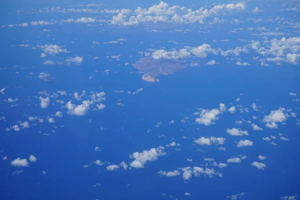 Pohled Středozemní Moře Ostrovy Letu Letadla Berlína Německa Sharm Sheikh — Stock fotografie