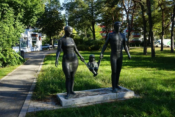 Scultura Bronzo Hans Detlev Hennig Family Del 1965 Sulla Ernst — Foto Stock