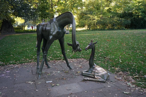 Hans Detlev Hennig Due Giraffe 1977 Schlossinsel Berlino Germania — Foto Stock