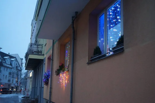 Decoración Ventana Navidad Diciembre Berlín Alemania — Foto de Stock