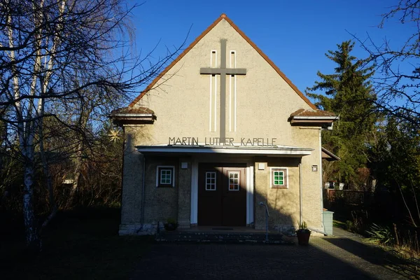 Evangelical Martin Luther Chapel Built According Plans Architect Gustav Wolf — Zdjęcie stockowe