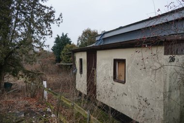 Old abandoned garden house. Berlin, Germany 