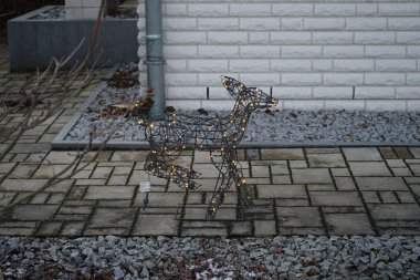Outdoor Christmas decoration in winter. Berlin, Germany 
