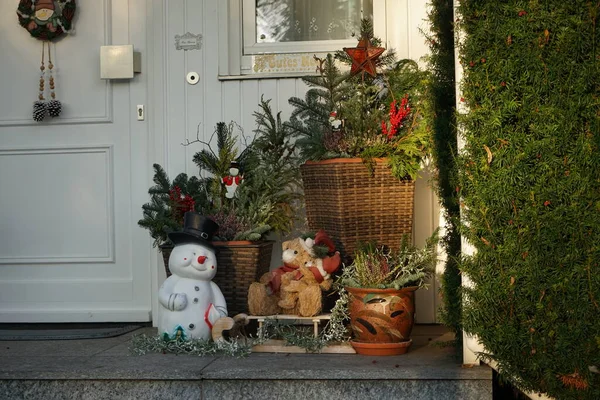 Decorated Outdoor Christmas Tree Winter Berlin Germany — Stock Fotó