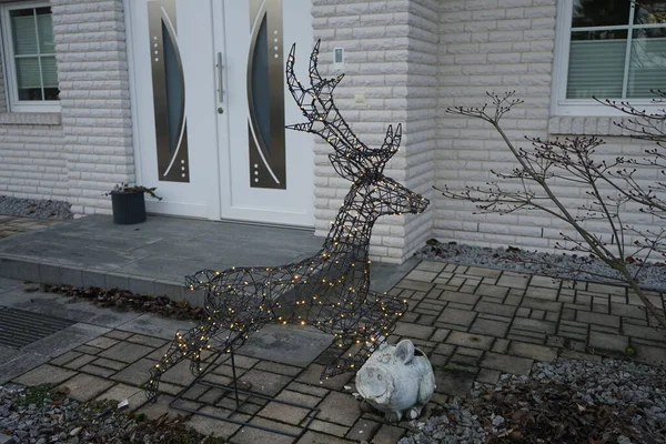 Outdoor Christmas Decoration Winter Berlin Germany — Photo