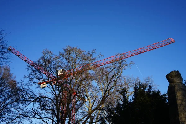 Memorial Victims Koepenick Blood Week Backdrop Tower Cranes 12555 Berlin —  Fotos de Stock