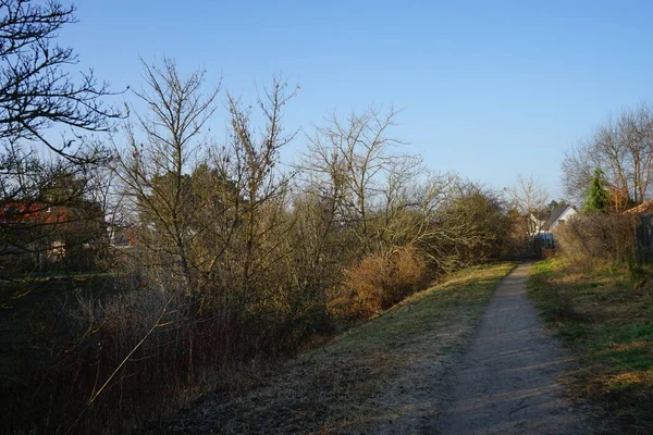 Landschaft Mit Dem Schmalen Fluss Wuhle Und Seiner Umgebenden Vegetation — Stockfoto