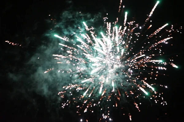 New Year's fireworks in the sky. Berlin, Germany