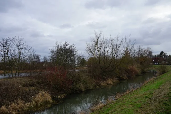 Pemandangan Sungai Wuhle Dan Danau Wuhlesee Pada Musim Dingin Berlin — Stok Foto