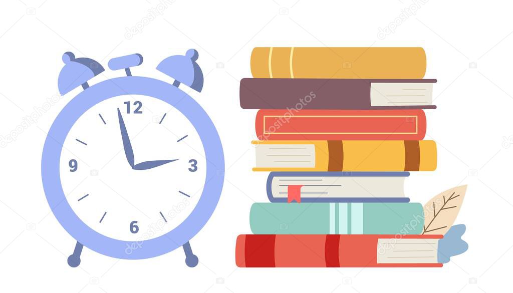 Speed reading on timer Education concept Reading and listening study Self education Late, assimilate information quickly Skill of speed-reading