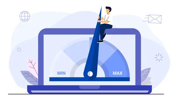 Optimización Carga Del Sitio Web Velocidad Página Seo Ilustración Concepto — Archivo Imágenes Vectoriales