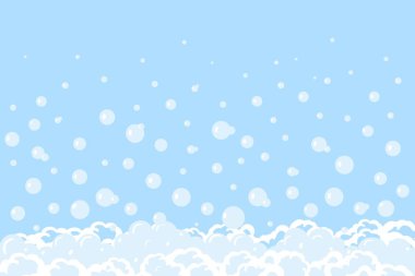 Bubbles köpüklü sabun ve köpük köpüklü sabun soyut dikişsiz vektör illüstrasyon temizlik konsepti parmak izleri için duvar kağıtları, şampuan, tuvalet malzemeleri, temizlik, tuvalet temizliği, banyo.