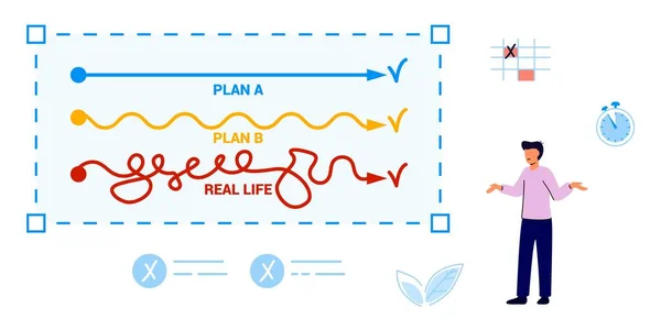 Plan Concept Smooth Point Punt Business Team Choosing Plan Plan — Stock Vector