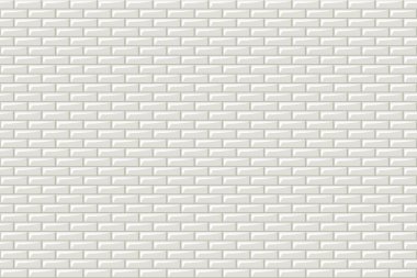 Metro kiremitleri yatay beyaz arka plan metro tuğla desen mutfak, banyo ya da açık hava mimari vektör çizimi parlak bina iç tasarımı malzeme kaplama