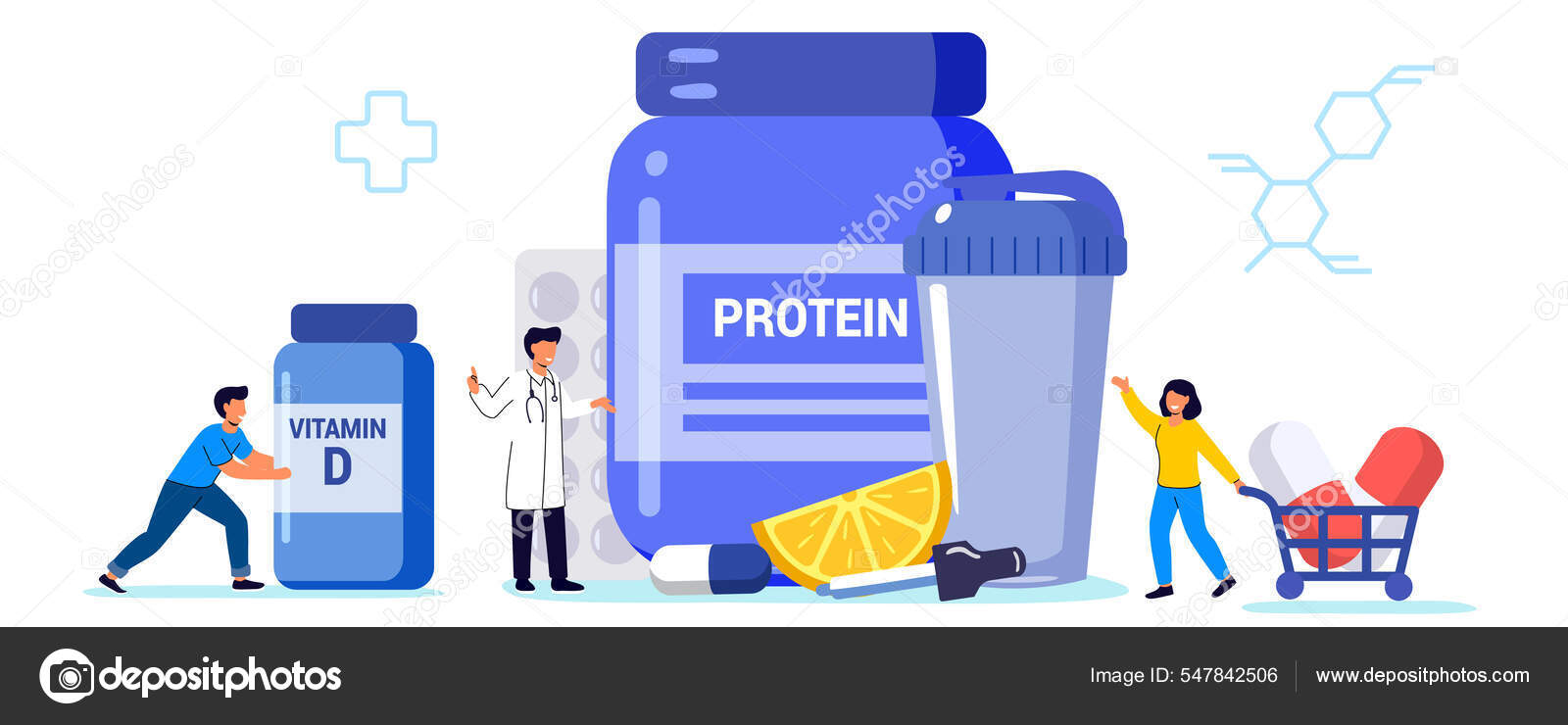 Sports Nutrition Anabolic Steroids Doping Test Protein Cocktail Nutrition Help Stock Vector