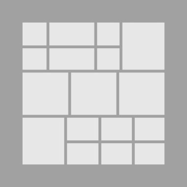 Kolaj fotoğraf çerçeveleri şablonları. Vektör illüstrasyonu.