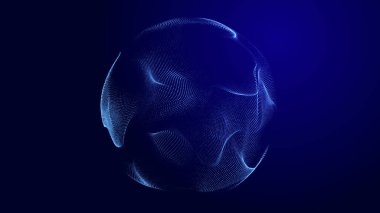 Bağlantı noktaları olan küre. Global Connection Teknoloji. Bilgi birikimleri. Üç Boyut .