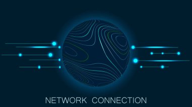 Modern teknolojiler. Ağ konsepti. Siber uzay ve sanal gerçeklik. Vektör arkaplanı. EPS10