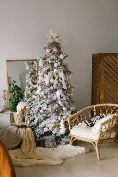 Interior de Navidad en estilo retro. — Foto de Stock