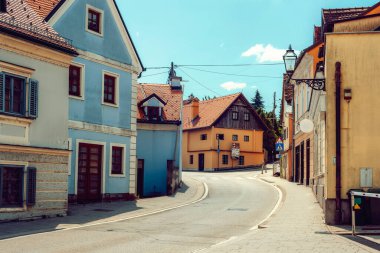 Old street in the center of Samobor, Croatia.