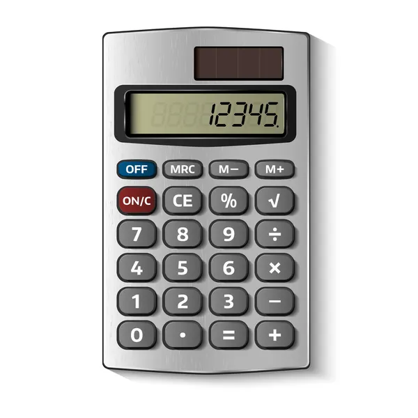 Calculadora de bolso isolado em branco — Vetor de Stock