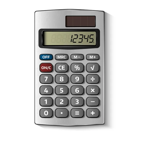 Kalkulator kieszonkowy na białym tle Grafika Wektorowa