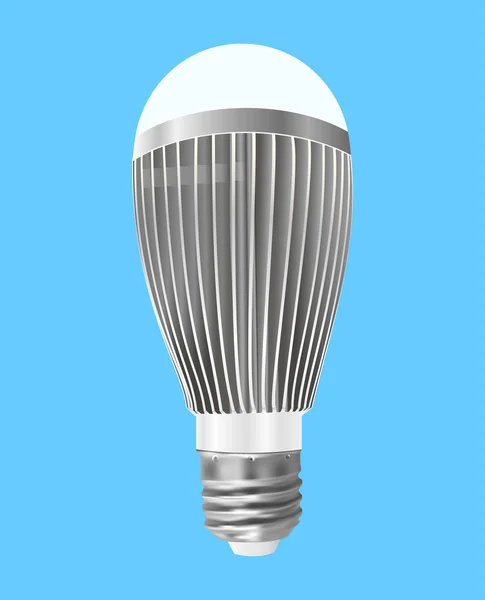 Diode lightbulb isolated on cyan background. Vector illustration — Stock Vector