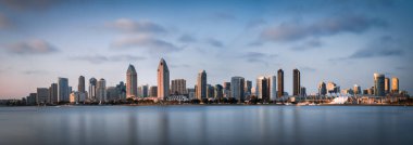 San Diego şehir merkezi, Kaliforniya ABD uzun soluklu panorama
