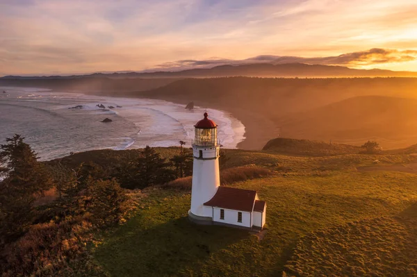 Cape Blanco Lighthouse Southern Oregon Coast Sunrise — Stock Photo, Image