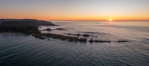 Faro Del Cabo Arago Costa Oregón Atardecer Paisaje Paisajístico Costa — Foto de Stock