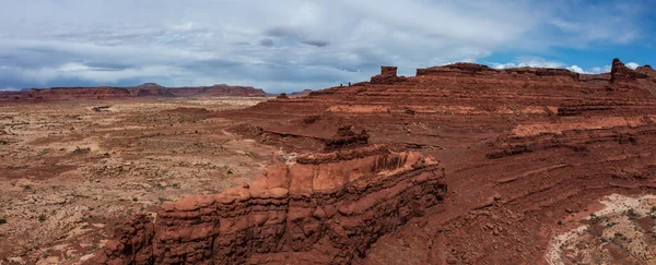 Red rocks in Utah Wilderness. Clear blue sky with copy space.