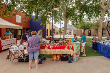 July 20, 2022, Green Valley, Arizona. Weekly heirloom farmers market in Green Valley, Arizona. Authentic artisan crafts. 