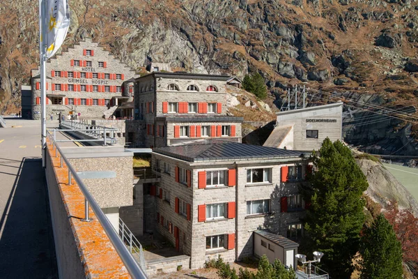 Guttannen Switzerland October 2017 Historic Alpine Hotel Grimsel Hospiz Guttannen — 스톡 사진