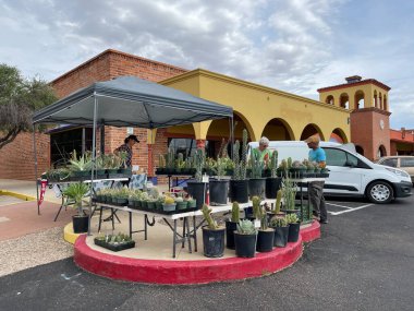 20 Temmuz 2022, Green Valley, Arizona. Green Valley, Arizona 'da haftalık aile yadigarı çiftçi pazarı. Otantik zanaatkar el sanatları. 