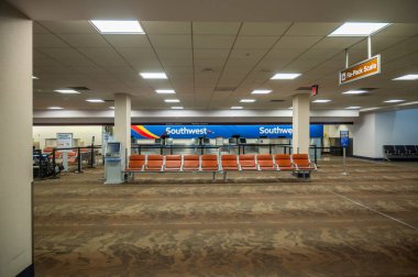 Tucson Arizona, July 28, 2022. Waiting area at the Southwest Airlines terminal. Tucson Arizona airport.