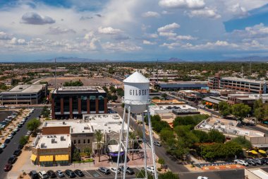 28 Temmuz 2022, Gilbert, Arizona, ABD. Gilbert su kulesi. Phoenix Arizona 'nın banliyösü. 