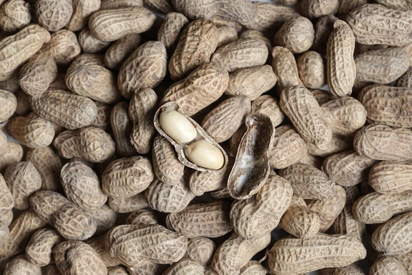 Peanuts Background Close Peanuts Clean Isolated White — Foto Stock