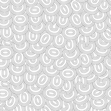 Balık pullu, soyut, pürüzsüz desen. El çizimi siyah ve beyaz vektör çizimi.