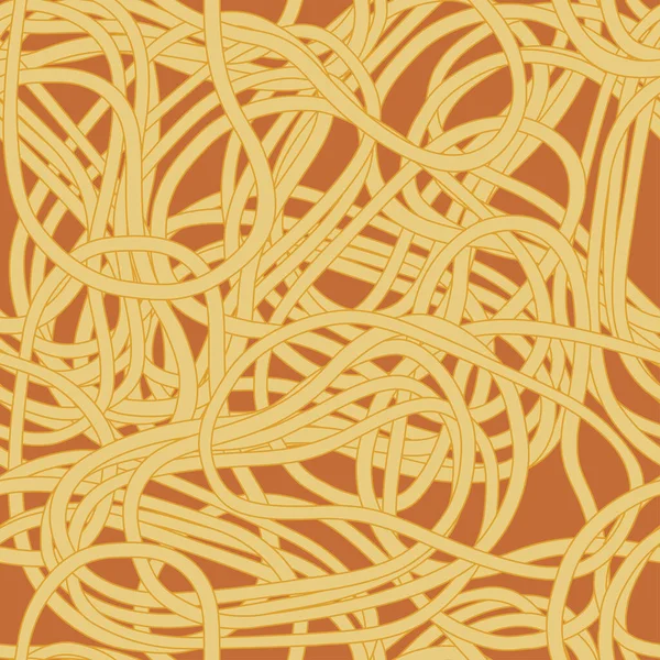 Seamless Pattern Spaghetti Hand Drawn Vector Illustration Flat Color Design — Stock Vector