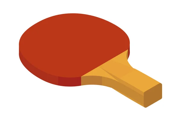 Raquette Ping Pong Icône Illustration Vectorielle Isométrique Dessinée Main Conception — Image vectorielle