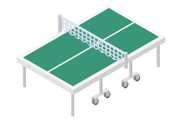 Table Tennis Table Icon Hand Drawn Isometric Vector Illustration Flat — Vetor de Stock