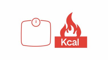 Kalori Yanan Simge. Fitness simgesi koleksiyonundan farklı biçimlerde kaliteli kaliteli basit öge.