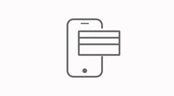 Smartphone Pay Card Icon Ilustração Isolada Editável Vetorial Smartphone Cartão —  Vetores de Stock