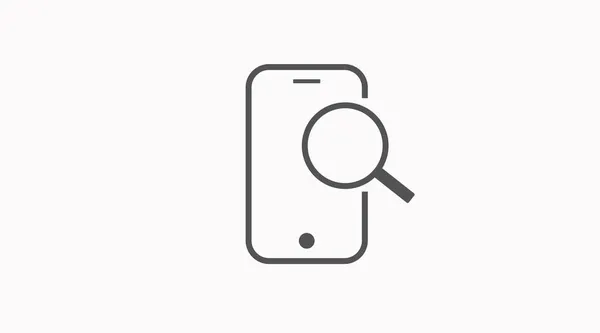 Suche Smartphone Icon Vektorebene Editierbare Einfache Illustration — Stockvektor